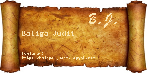 Baliga Judit névjegykártya